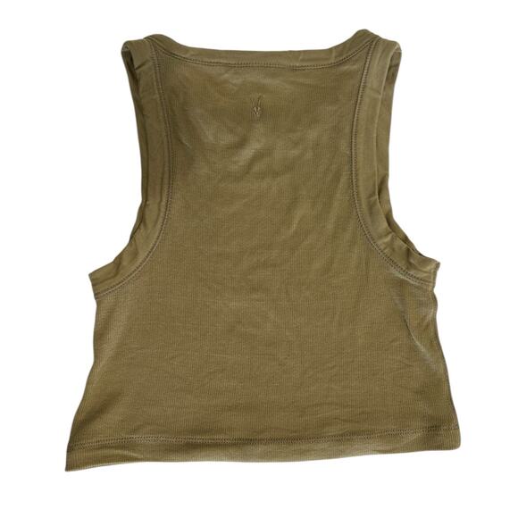 Allsaints Rine cropped tank in‎ pale olive green size 0 - Picture 5 of 5
